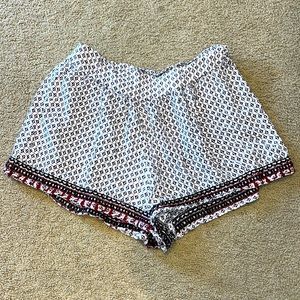 Cute Angie Rayon Shorts with Lace Trim